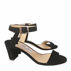 Jimmy Choo City Sandal 65 Black Suede Sandals